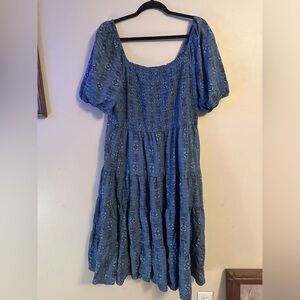 Sonoma Blue Textured Midi Dress